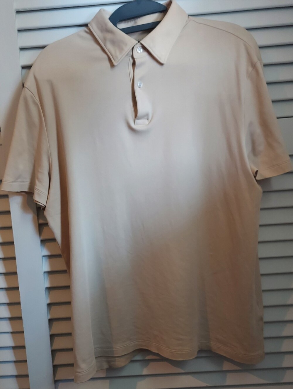 Charles Tyrwhitt apricot/beige polo men's Medium EUC 100% cotton